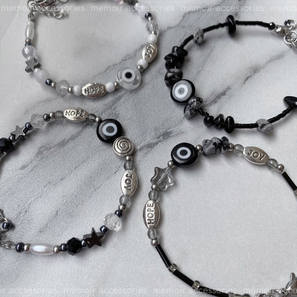 Devil Eyes / Vòng tay mắt quỷ đen trắng - Memoir Accessories