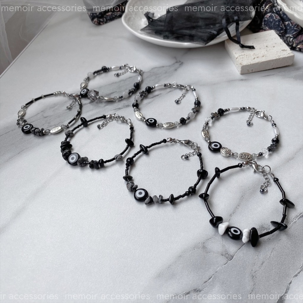 Devil Eyes / Vòng tay mắt quỷ đen trắng - Memoir Accessories