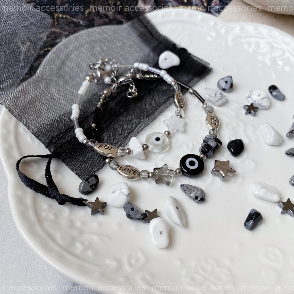 Devil Eyes / Vòng tay mắt quỷ đen trắng - Memoir Accessories