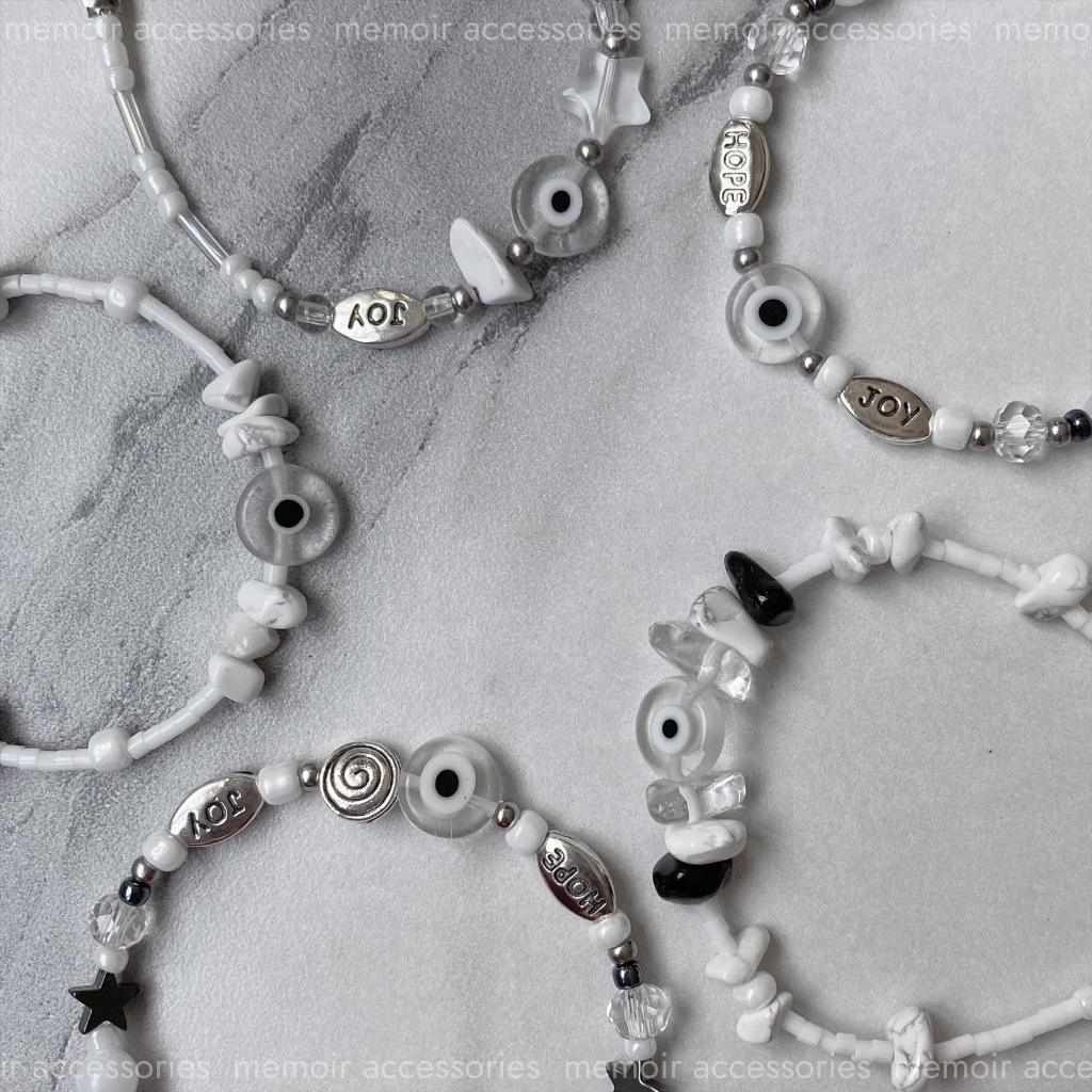 Devil Eyes / Vòng tay mắt quỷ đen trắng - Memoir Accessories