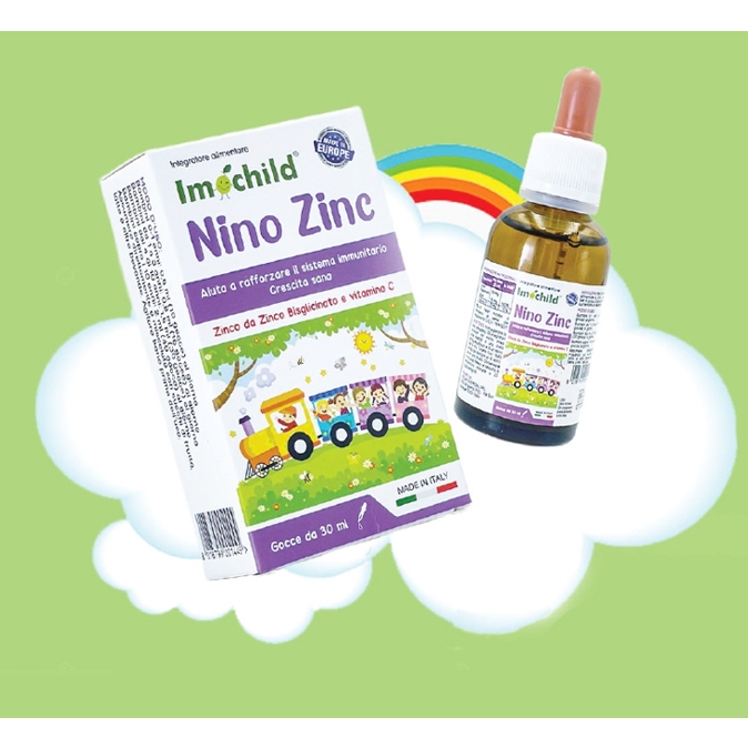 Imochild Nino Zinc - Kẽm nhỏ giọt cho trẻ từ sơ sinh giúp tăng đề kháng cho bé, bé ăn ngon (Nhập khẩu Italia Lọ 30 ml)