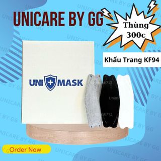 Thùng 300 chiếc khẩu trang KF94 Unicare hàng chính hãng, Khẩu trang KF94 thùng 300 chiếc