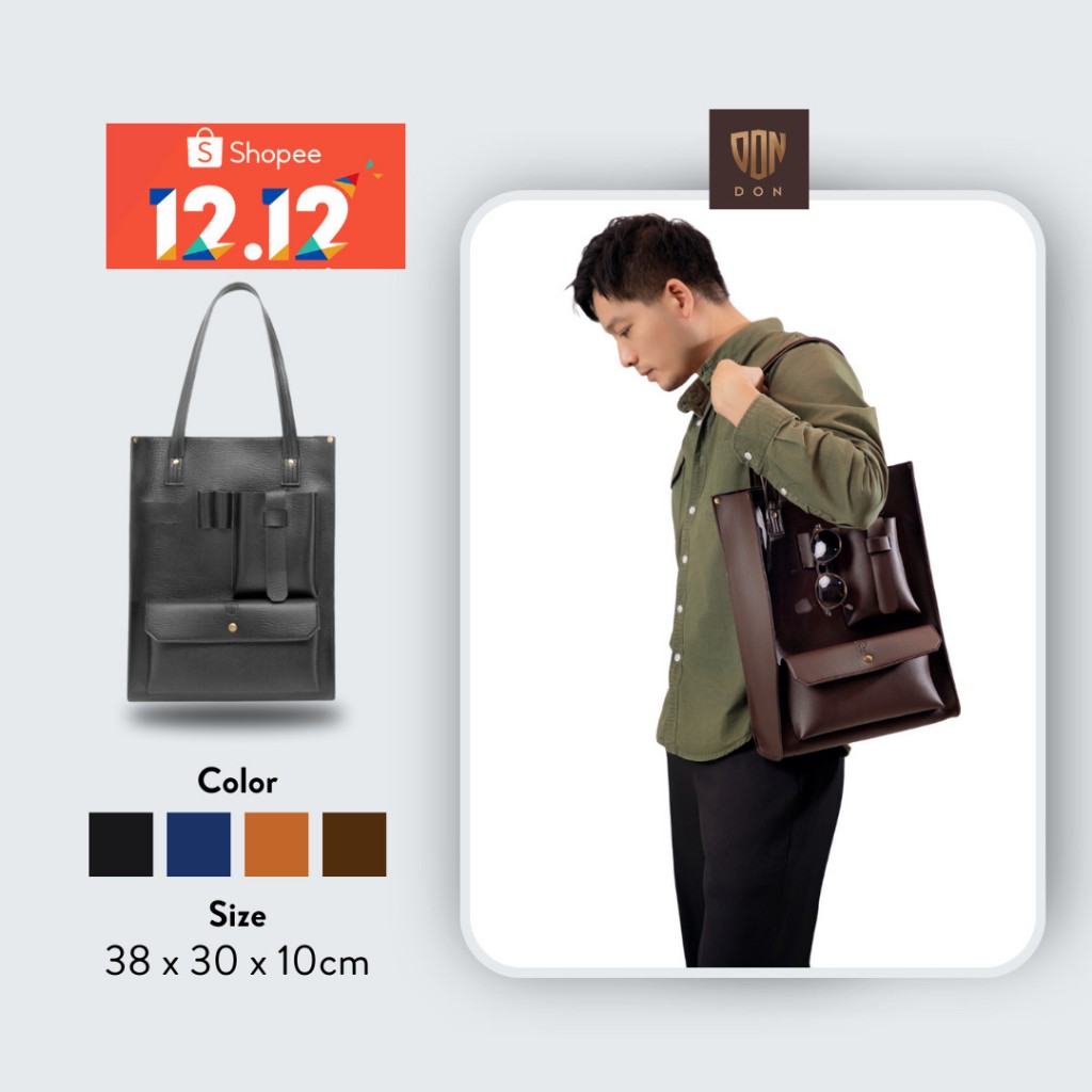 Túi Xách Kiêm Balo Da Đa Năng Versatile Tote Thương Hiệu DON ITALO 4 Màu Thiết Kế Da Pu Cao Cấp