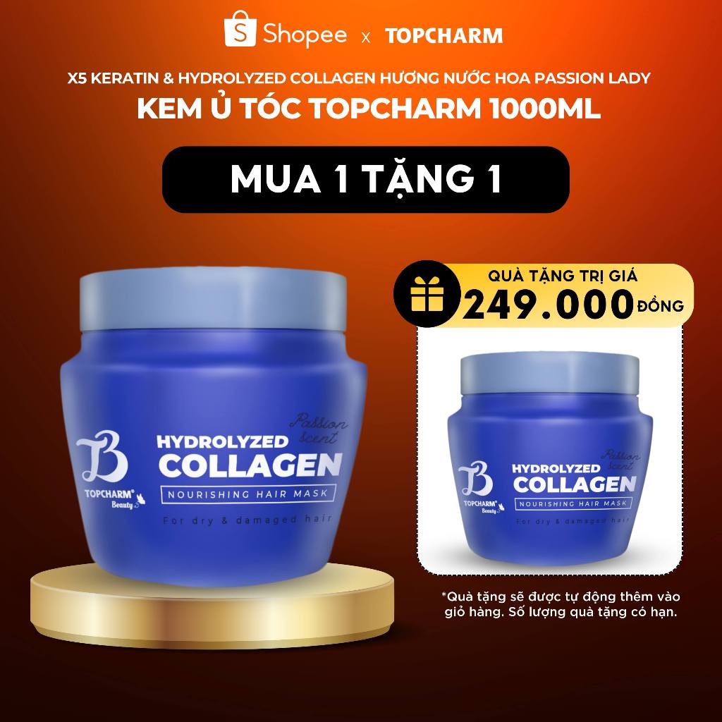 KEM HẤP BÓNG MƯỢT TÓC HYDROLYZED COLLAGEN HƯƠNG NƯỚC HOA CAO CẤP 1000ML