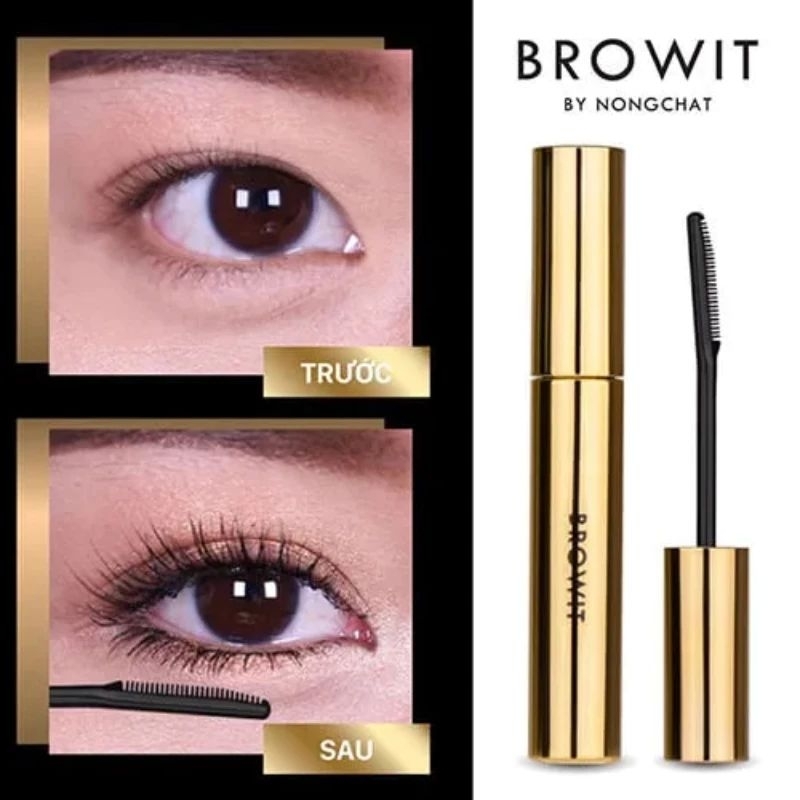 Mascara BROWIT BY NONGCHAT My Everyday Siêu Dài Chống Nước hộp Xanh