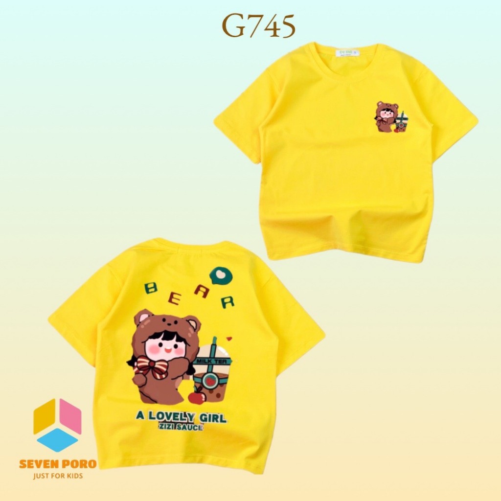 Áo Thun Form Rộng Bé Gái G745 Size 26-42kg - G&K Kids - SevenPoro