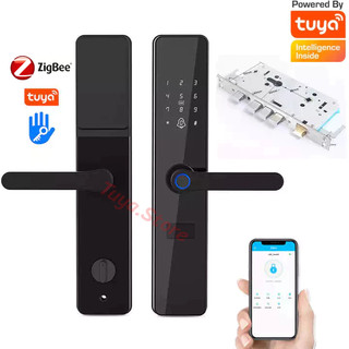 Khoá vân tay tuya zigbee cho cửa gỗ lắp mới và thay thế, hướng dẫn lắp đặt, lắp đặt tận nơi bảo hành 1 năm
