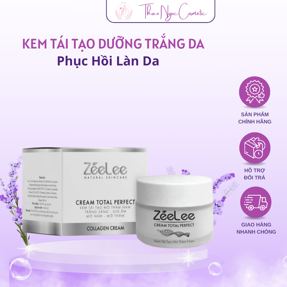 Chính hãng Kem Tái Tạo Dưỡng Trắng Da Zeelee Phục Hồi Làn Da 30g E21