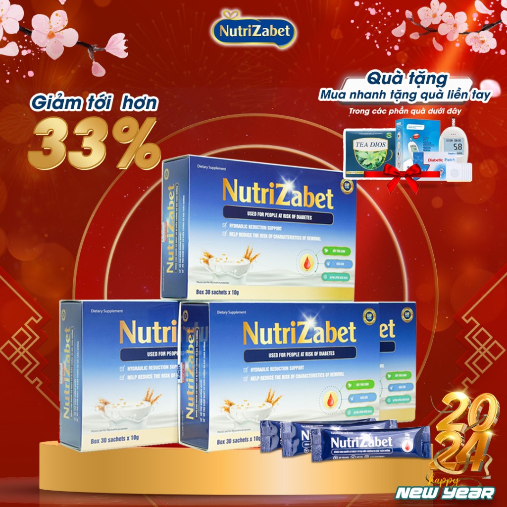 Combo 5 Hộp Sữa Hạt Tiểu Đường NutriZabet - Giúp Ổn Định Đường Huyết, Ngăn Ngừa Biến Chứng, Tăng Cường Đề Kháng