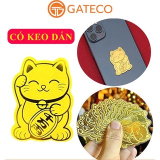 Sỉ miếng dán lưng mèo thần tài gắn ốp lưng mang tới tài lộc chiêu may mắn cho người sử dụng