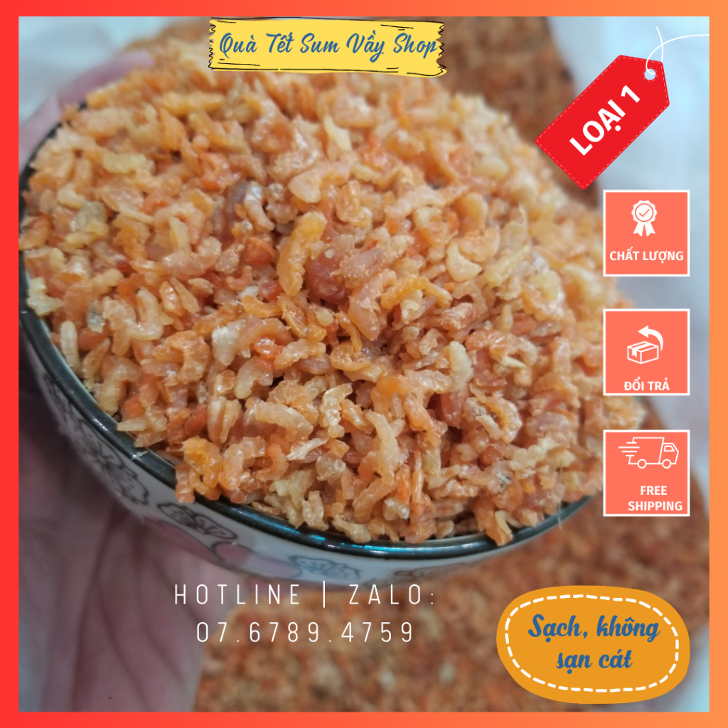 100g tôm nhỏ nấu canh, nước lèo, xào bắp, khô quẹt biển Bình Thuận