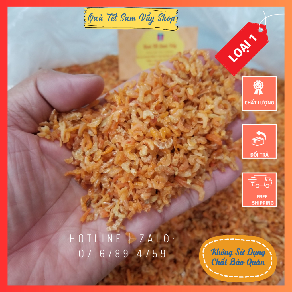 100g tôm nhỏ nấu canh, nước lèo, xào bắp, khô quẹt biển Bình Thuận