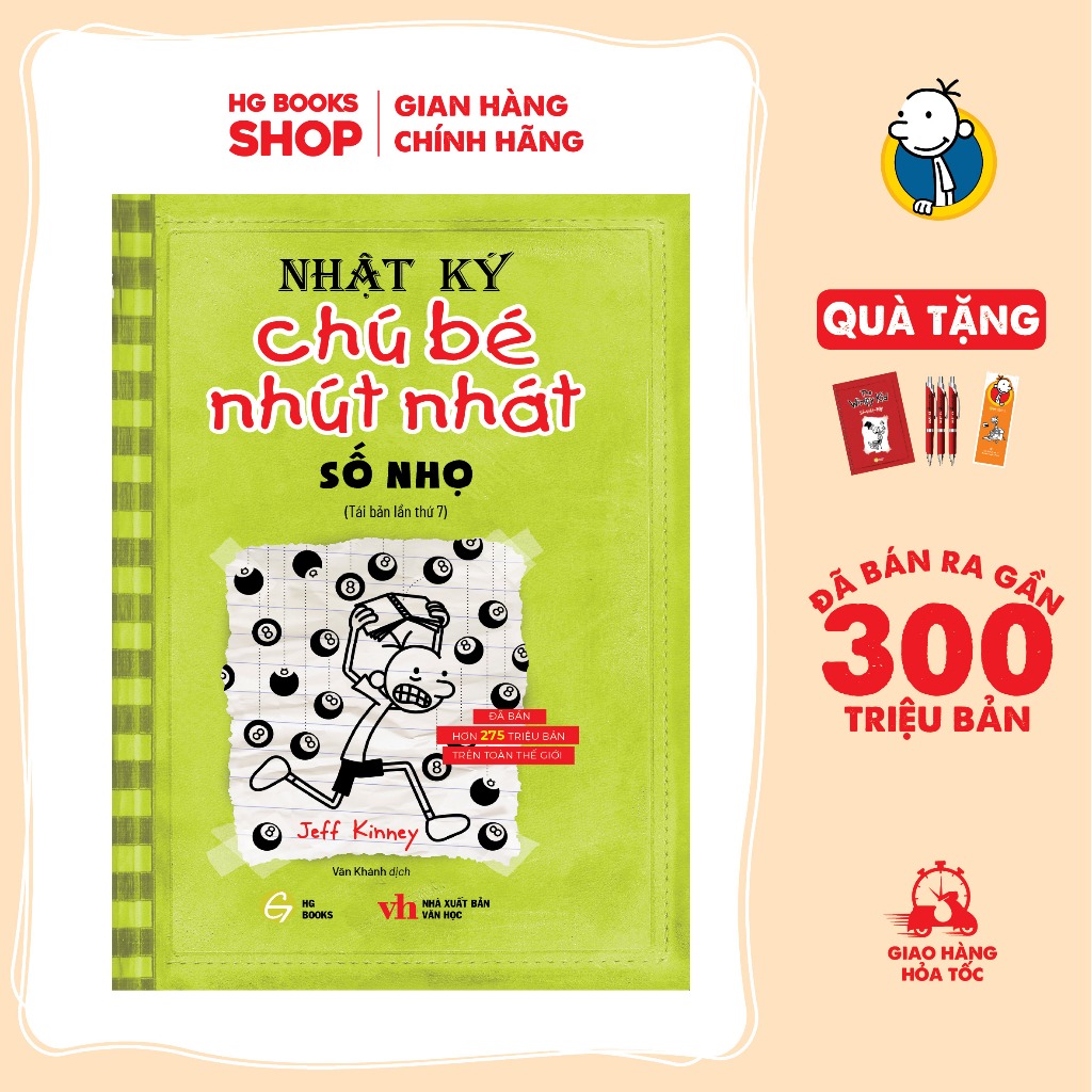 Combo 5 Cuốn  Sách Nhật ký Chú Bé Nhút Nhát - Diary Of a Wimpy Kid - Bản Tiếng Việt. Đã bán 300 Triệu Bản