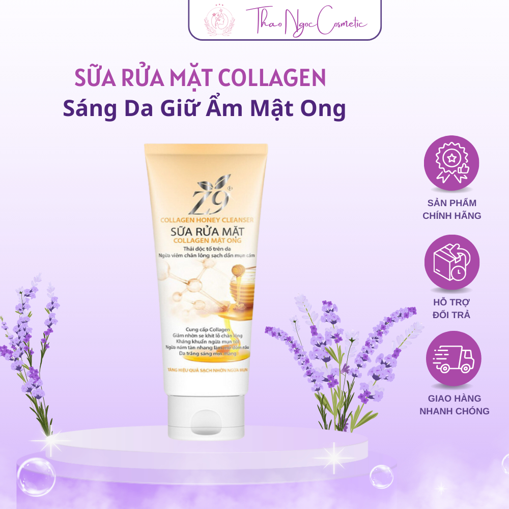 Sữa Rửa Mặt Collagen Sáng Da Giữ Ẩm Mật Ong z41 85ml