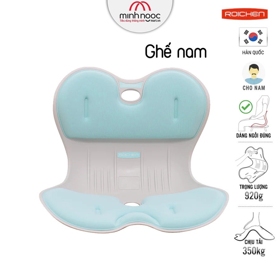 [Roichen Minh Ngọc] Ghế chỉnh dáng ngồi đúng Roichen Nam màu xanh dương - NK  chính hãng Hàn Quốc