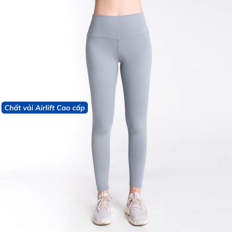 Quần dài cạp cao tập Yoga, Gym Legging vải cao cấp Just Feel Free H23