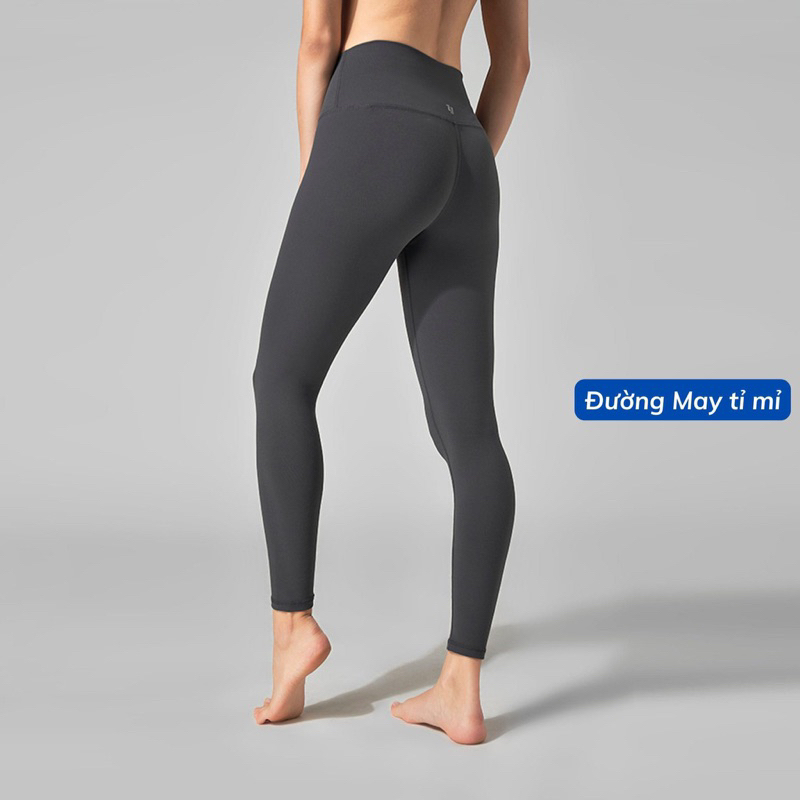 Quần dài cạp cao tập Yoga, Gym Legging vải cao cấp Just Feel Free H23