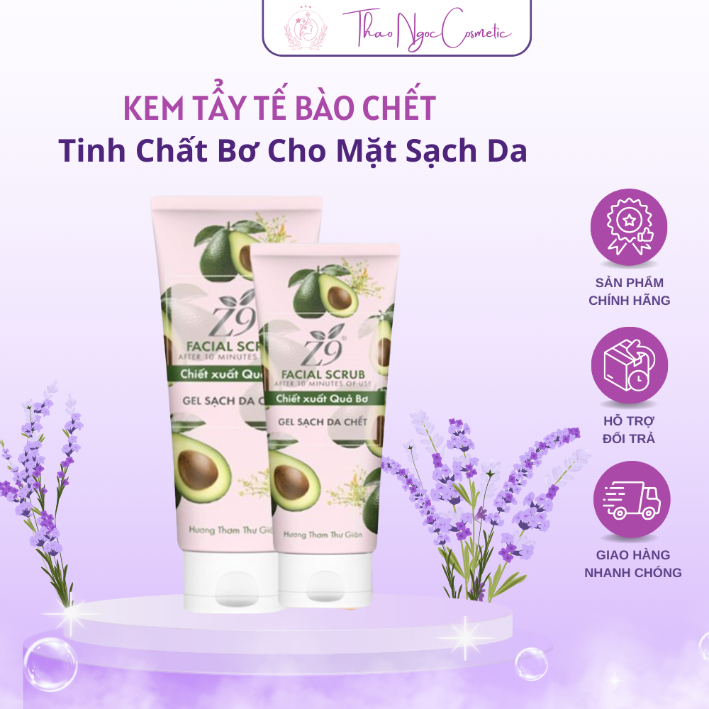 [Chính hãng] Kem Tẩy Tế Bào Chết Tinh Chất Bơ Cho Mặt Sạch Da Phục Hồi Làn Da Z9 Z69 80ml