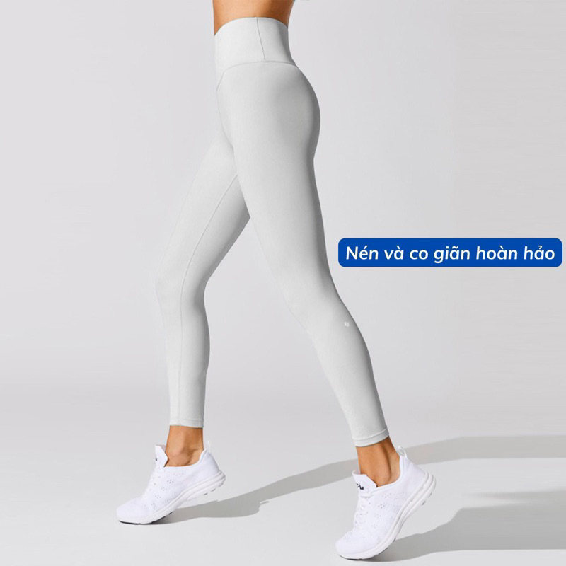 Quần dài cạp cao tập Yoga, Gym Legging vải cao cấp Just Feel Free H23