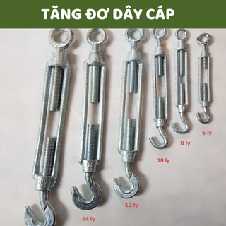 Tăng đơ cáp mạ kẽm, tăng đưa căng cáp phi m6, m8, m10, m12 - vattuxanh