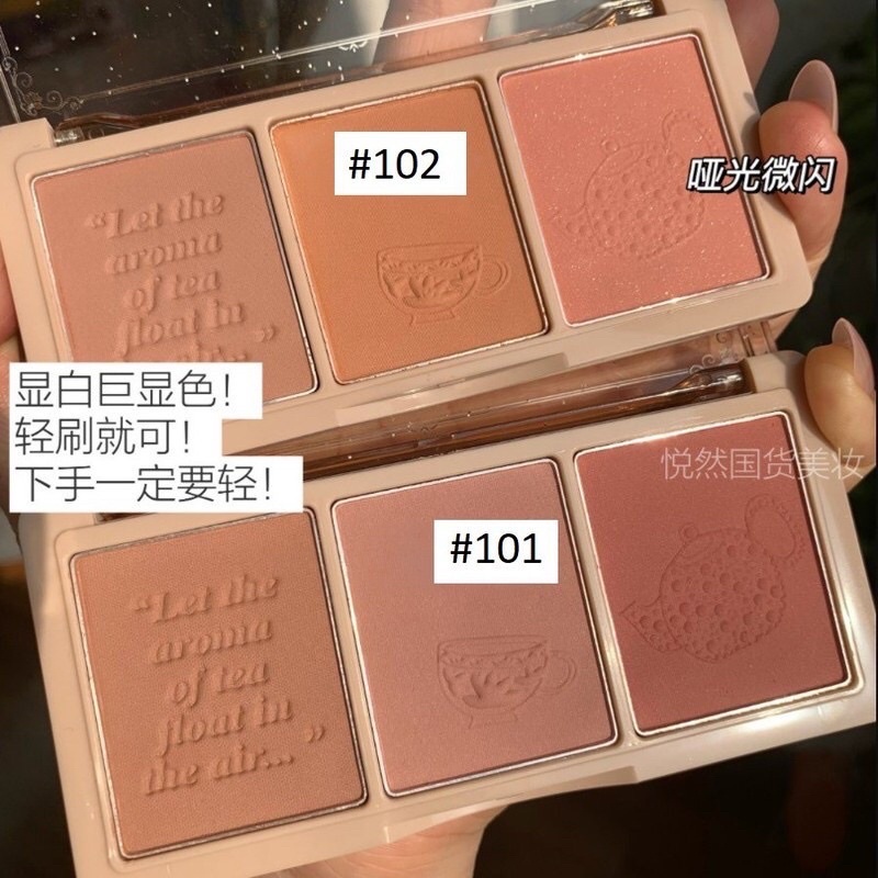 Bảng phấn má 3 ô Hold Live Secret Garden siêu dễ thương (HL461)