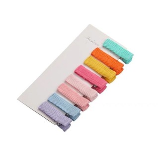 Set 2 kẹp mỏ vịt bọc ruy băng size 3,5cm