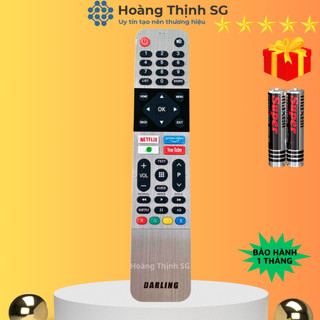 Remote điều khiển tivi darling mẫu 01, điều khiển tv darling - tặng kèm pin