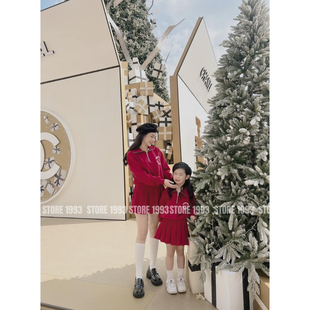 SET VÁY ĐÔI ĐỎ MẸ CON- B498