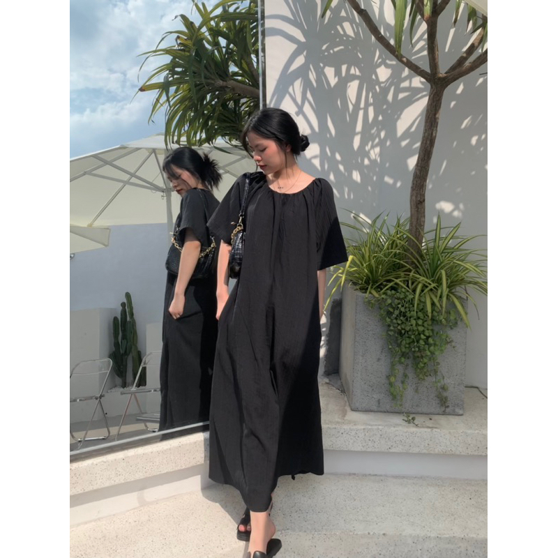 Váy suông đũi dáng dài, có túi sườn - ảnh chính chủ