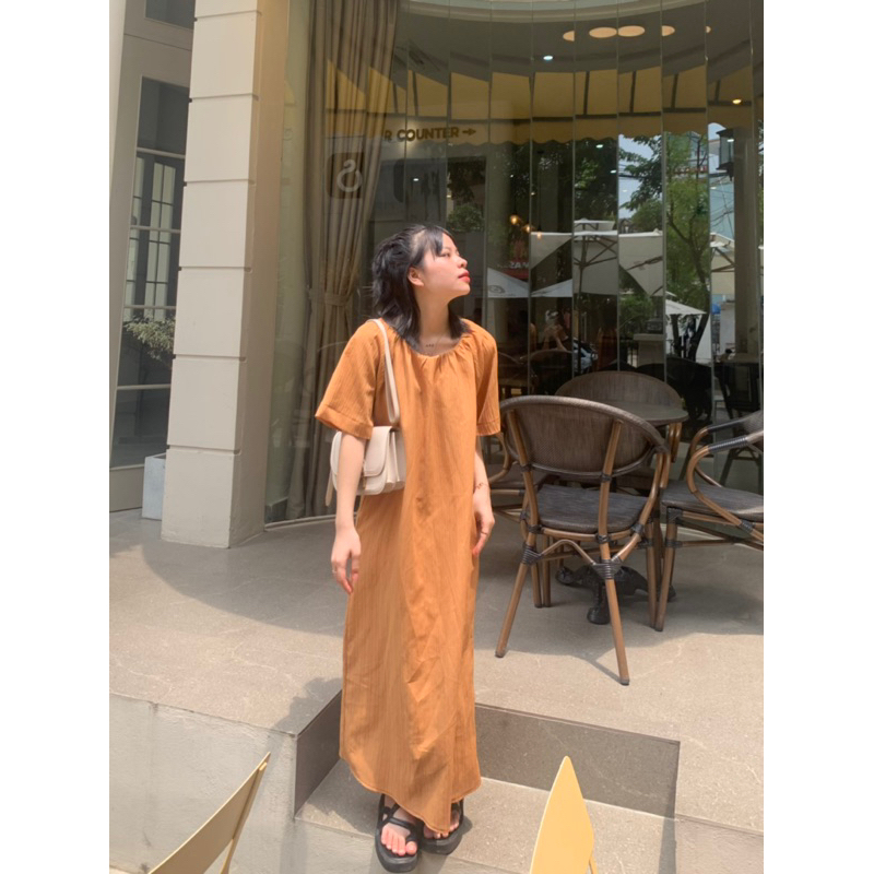 Váy suông đũi dáng dài, có túi sườn - ảnh chính chủ