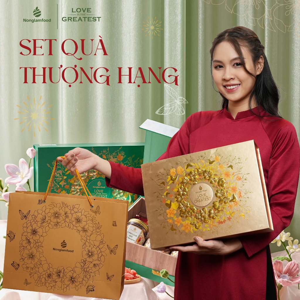 [QUÀ TẶNG 8/3] Set quà tặng cao cấp Nonglamfood | Quà tặng sức khỏe cao cấp cho người thân, bạn bè, đối tác