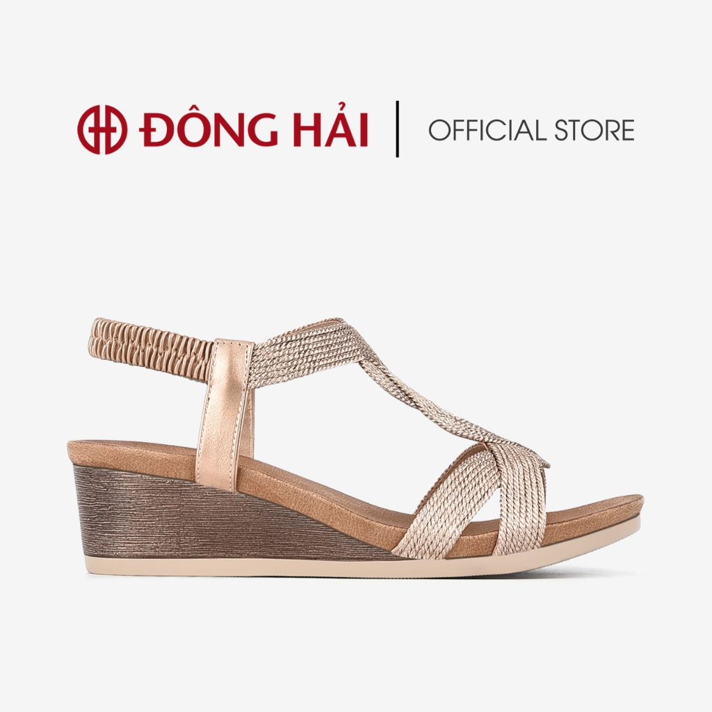 Giày Sandals Zucia Đế Xuồng Ánh Nhũ 5cm - SHLD3
