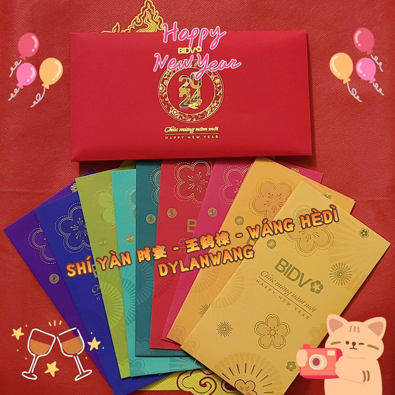 Set 10 bao lì xì Ngân hàng Giáp Thìn 2024