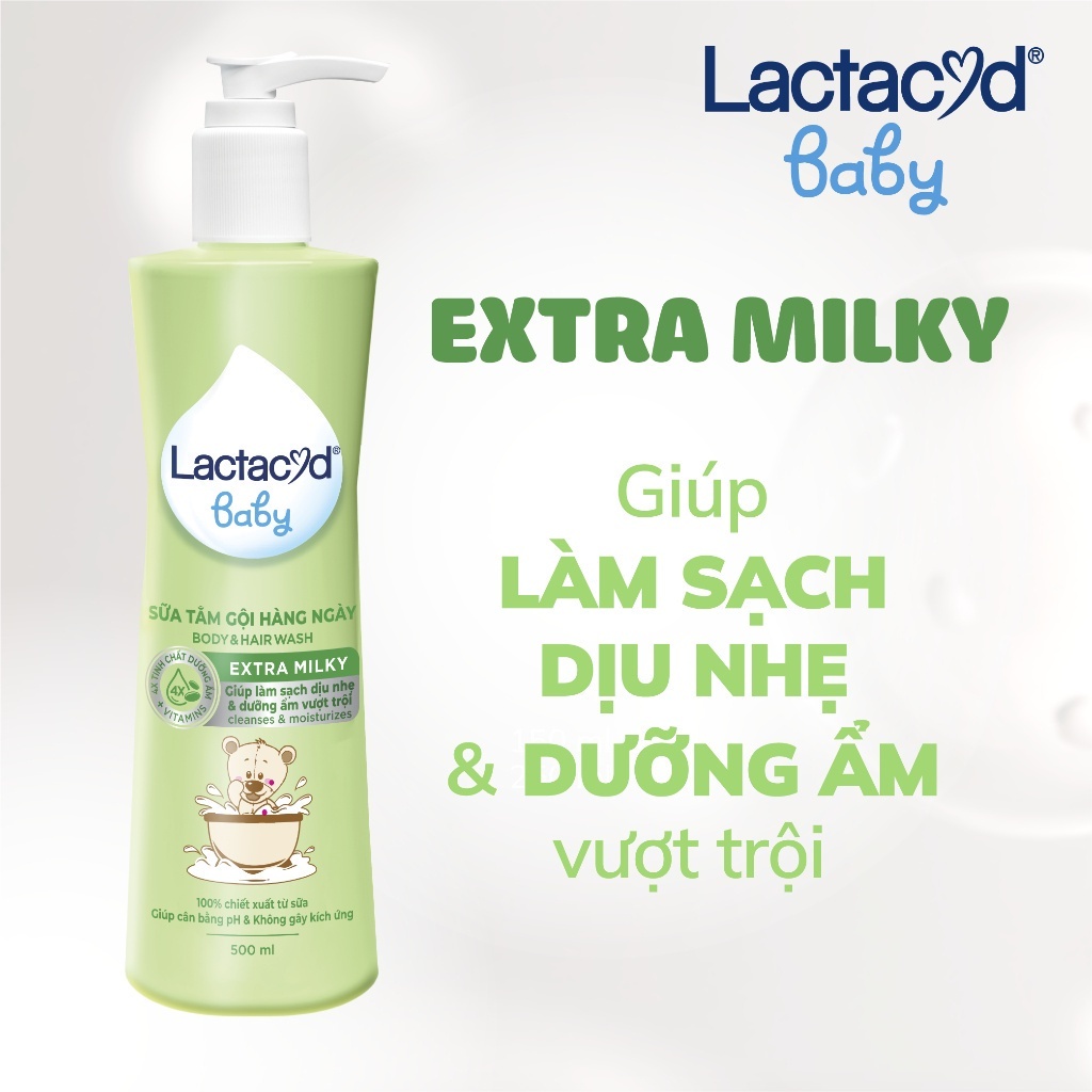 Sữa Tắm Gội Trẻ Em Lactacyd 500ml mới