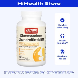  Viên nang Jarrow Formulas Glucosamine Hỗ trợ xương khớp, chống oxi hóa 240 viên