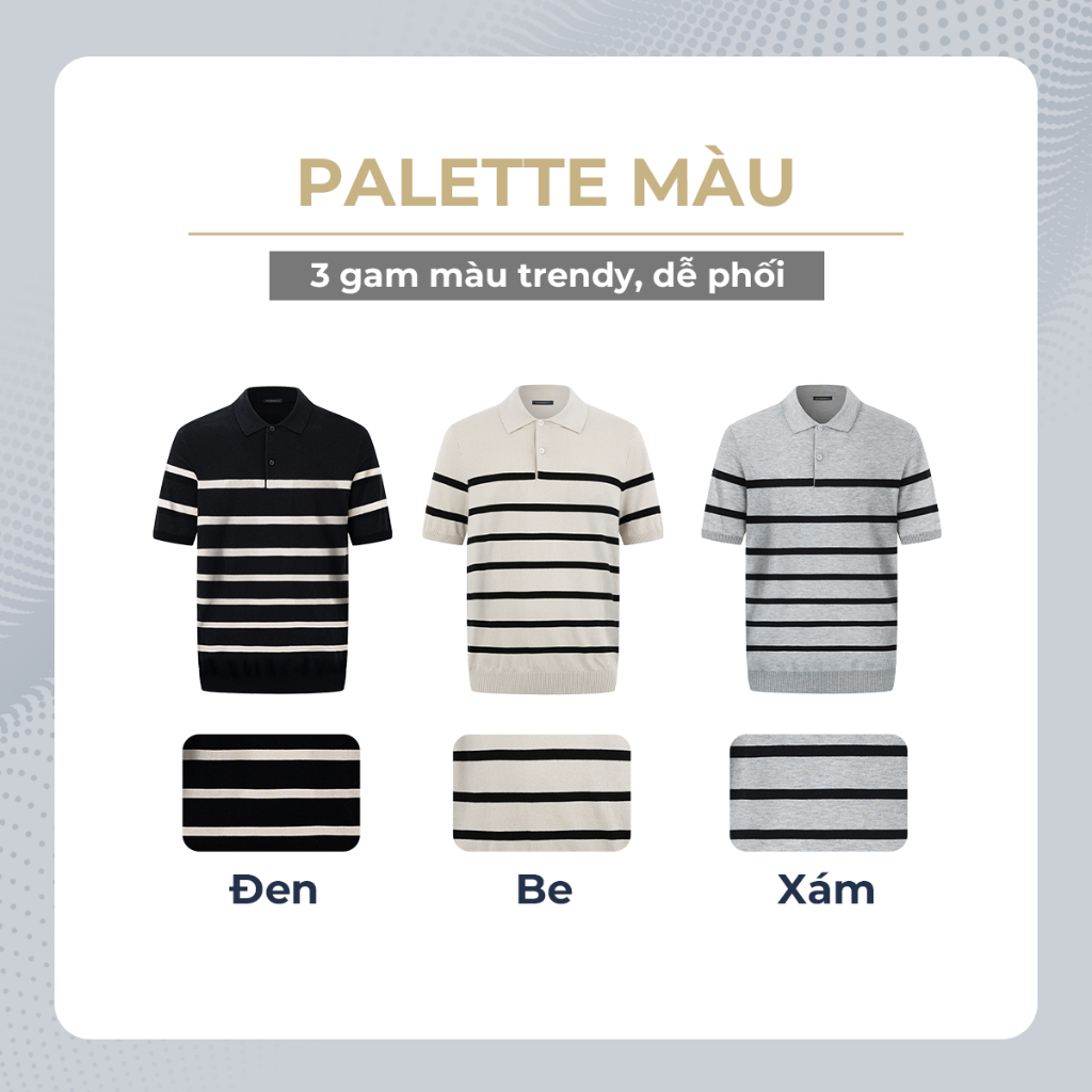 Áo polo dệt kim KANIS cao cấp, kiểu dáng classic sang trọng - POLOMANOR