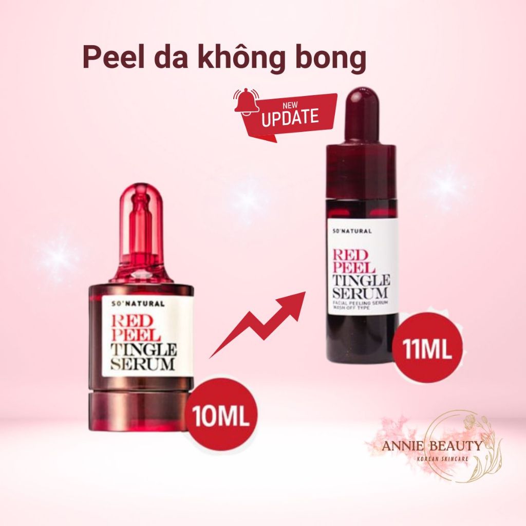 Tẩy tế bào, tinh chất RED PEEL TINGLE SERUM loại bỏ da chết, làm sạch lỗ chân lông giúp da tươi sáng, giảm mụn, se khít