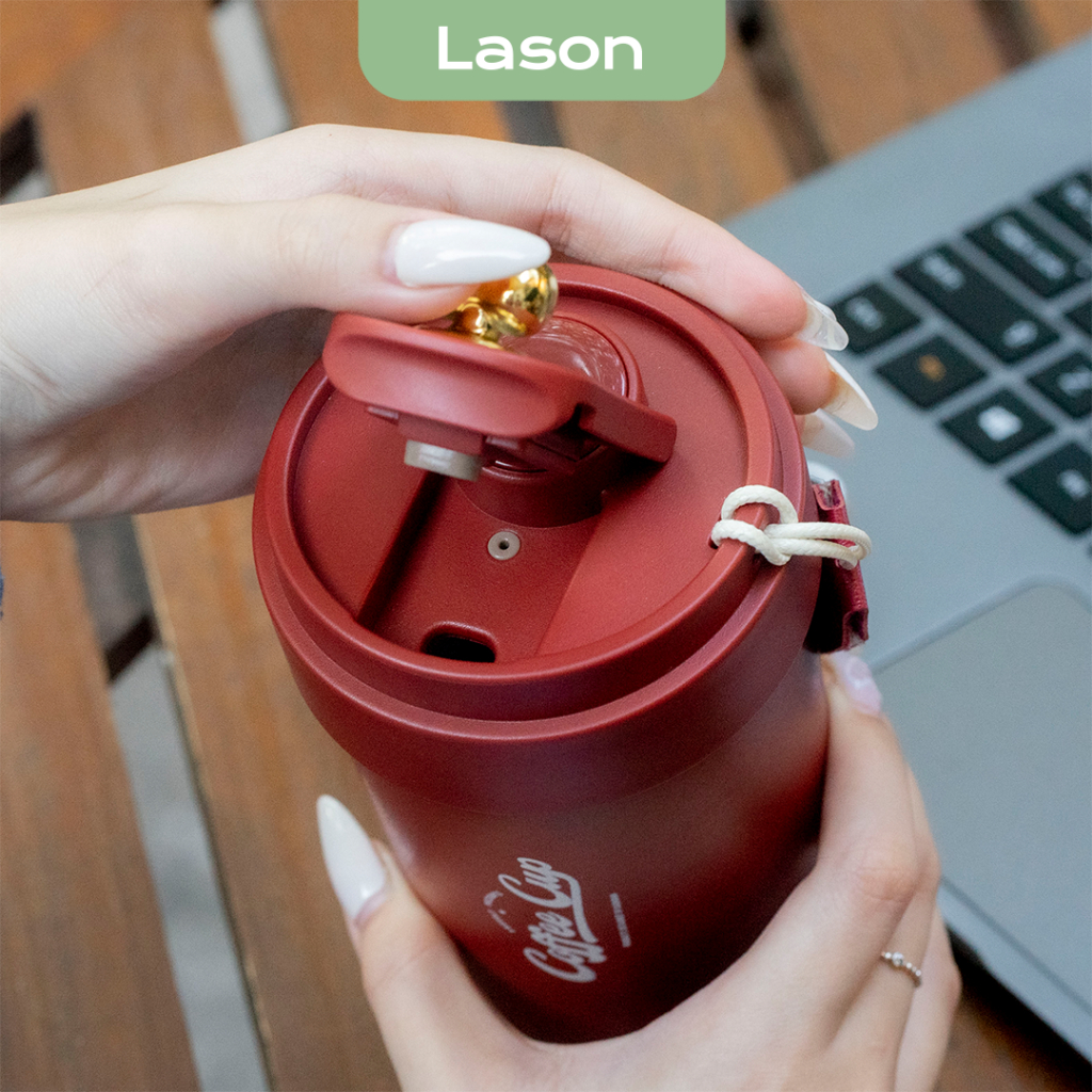 Ly nước giữ nhiệt Lason Glamor, cốc nước giữ nhiệt inox 316 cao cấp, giữ nóng lạnh từ 6-8 tiếng dung tích 400ml CN-GN15