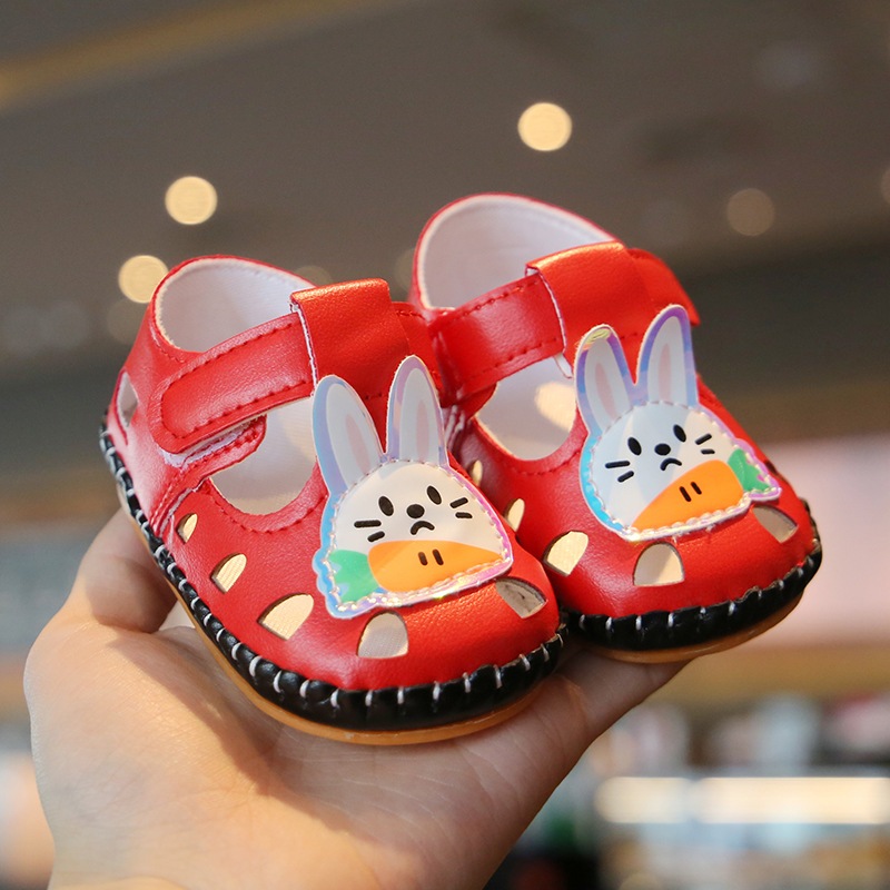 Sandal tập đi giày tập đi dép tập đi bé trai giày dép tập đi bé gái hình mèo dễ thương, nhẹ nhàng, đế mềm chống trượt