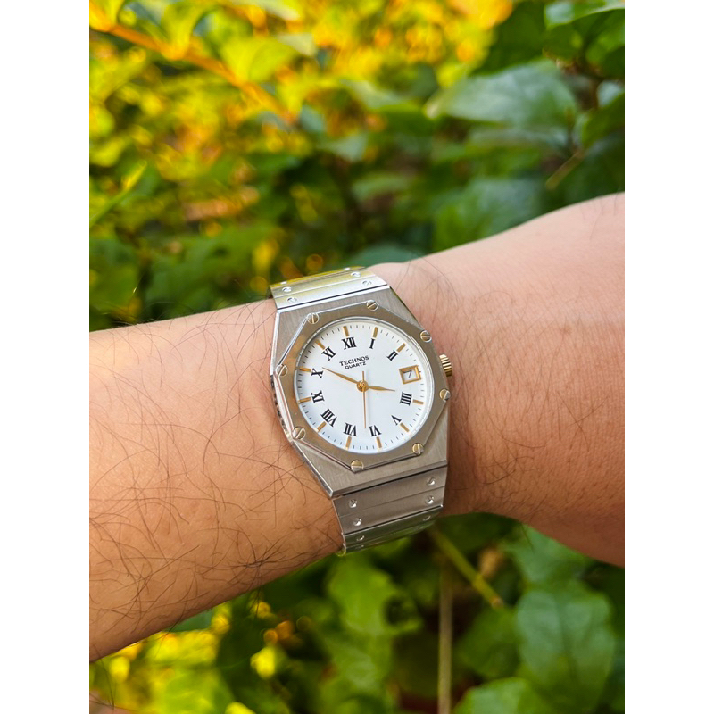 Đồng hồ Technos máy pin mặt bát giác cực cuốn