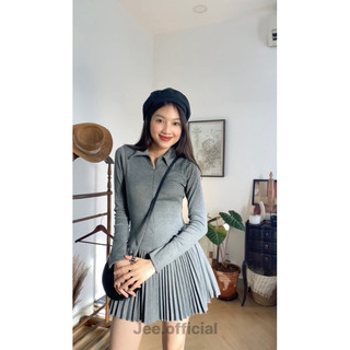 Jee - Fannie Grey dress - Đầm Jumpsuit xếp ly Xám