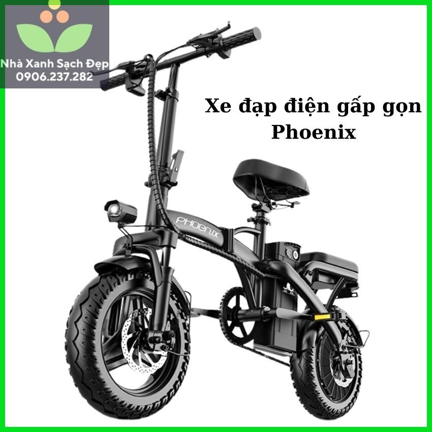 Xe đạp điện gấp gọn Phoenix TDT1010Z pin lithium 48V-35, bánh 14inch sạc đầy chạy được khoảng 35km