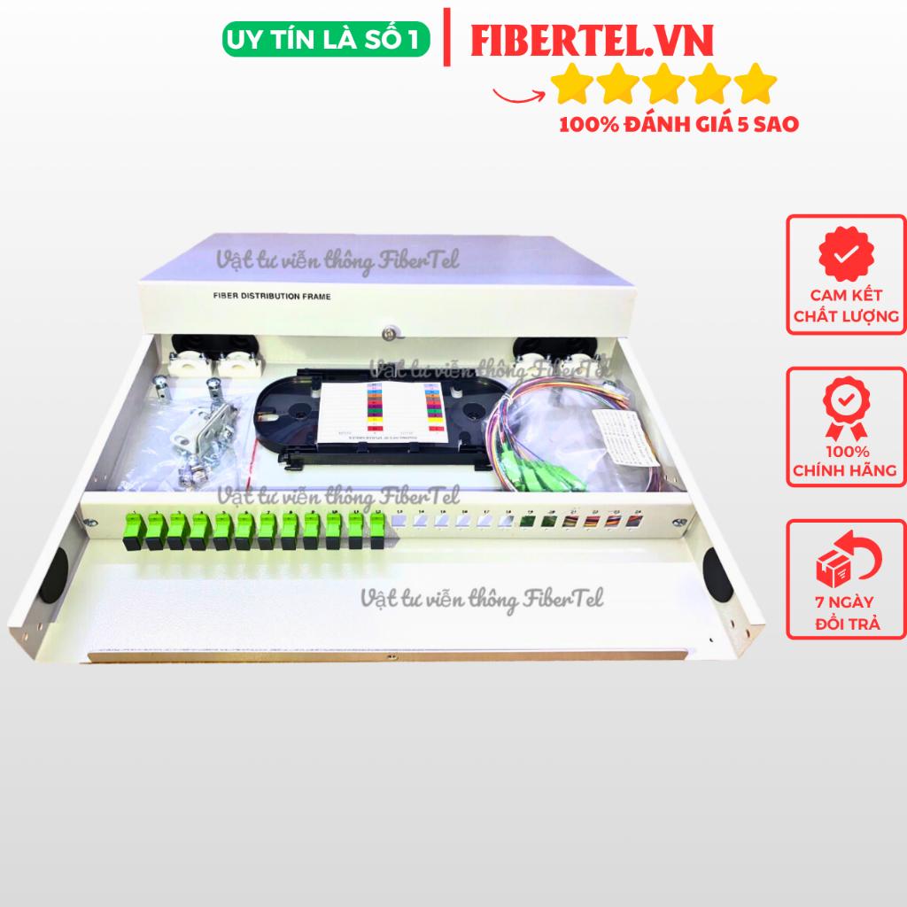 ODF 12Fo indoor sắt ( single mode, simplex Full phụ kiện) Cao Cấp Bảo Hành Lâu Dài 1 Đổi 1