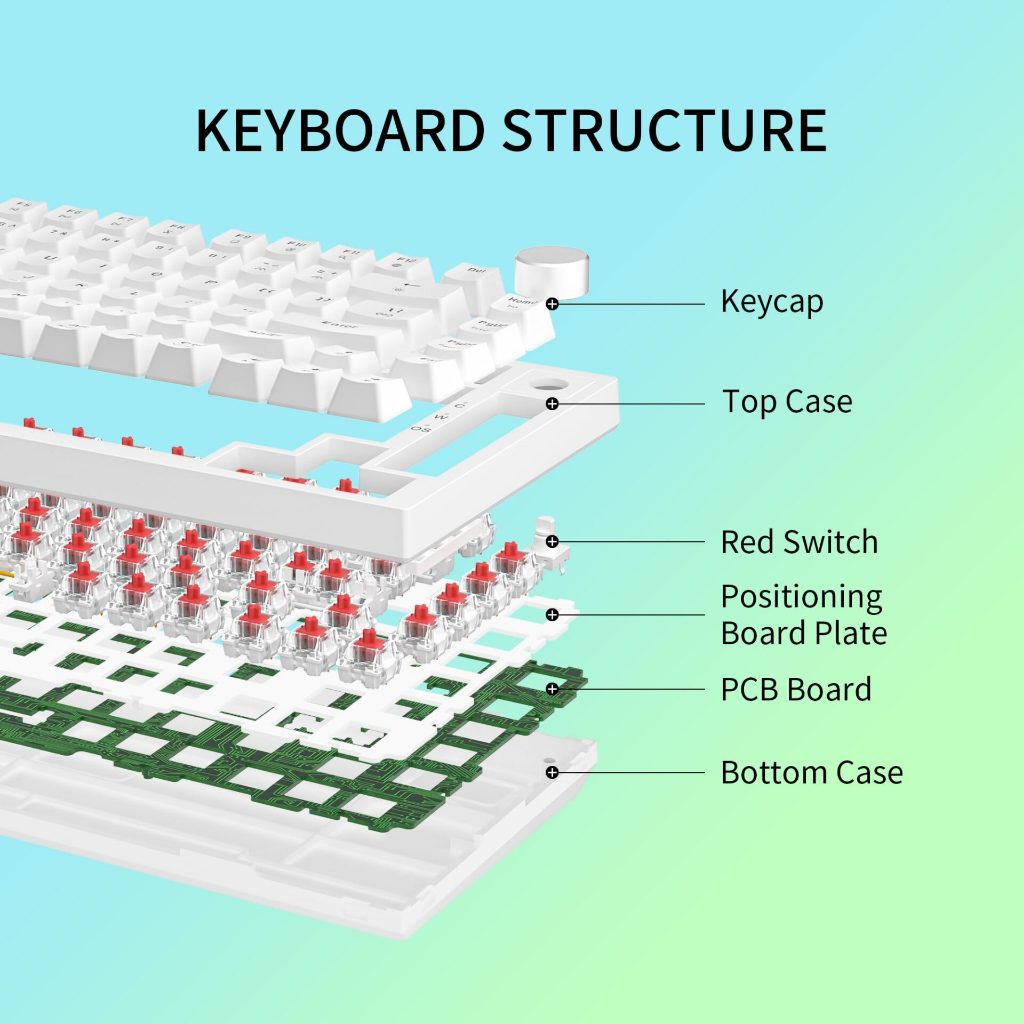 Bàn phím cơ có dây Gaming Newmen GM326, LED Rainbow, Keycap Doubleshot xuyên Led, Hotswap - Hàng chính hãng