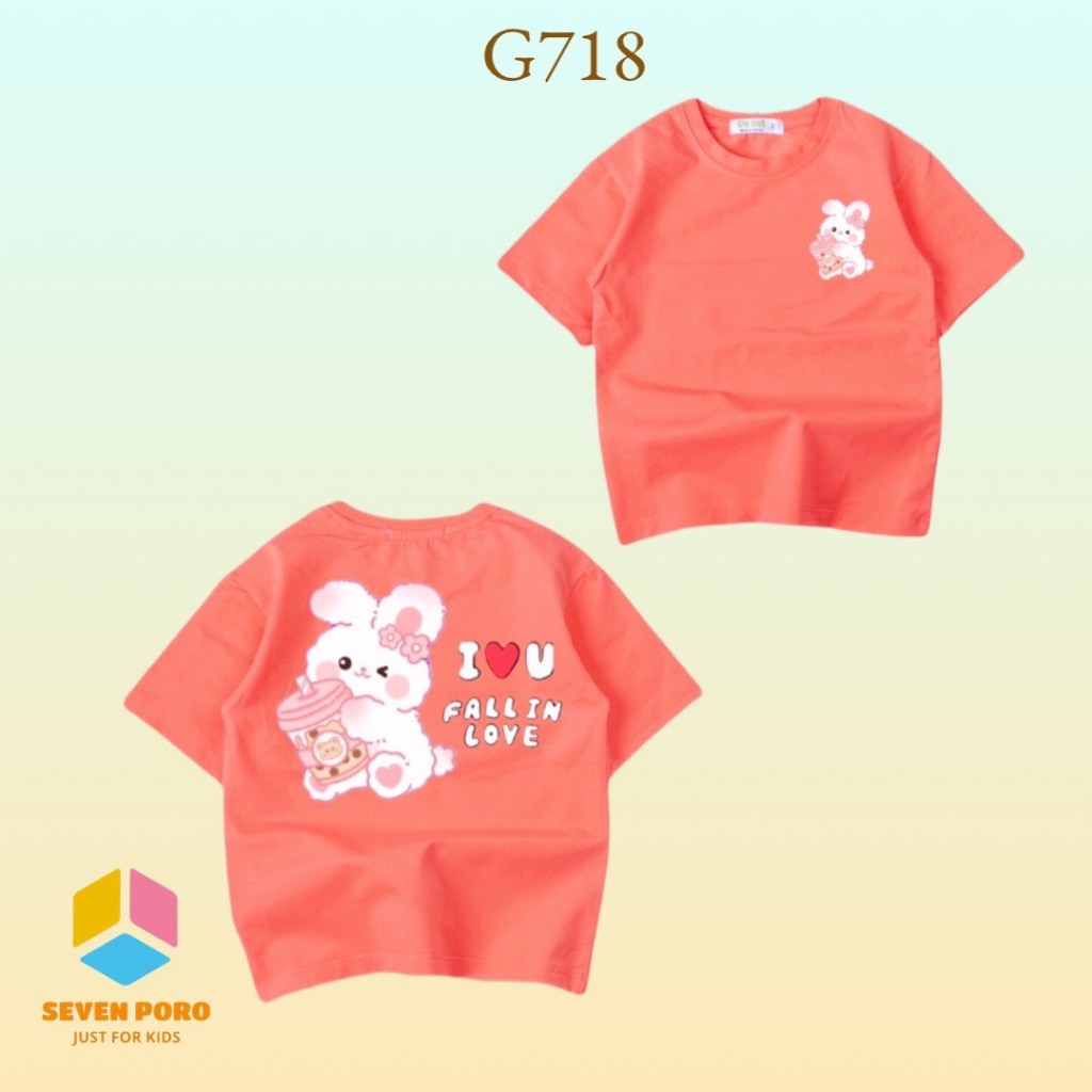 Áo Thun Bé Gái Form Rộng Giấu Quần G718 Size 26-42kg - G&K Kids - SevenPoro