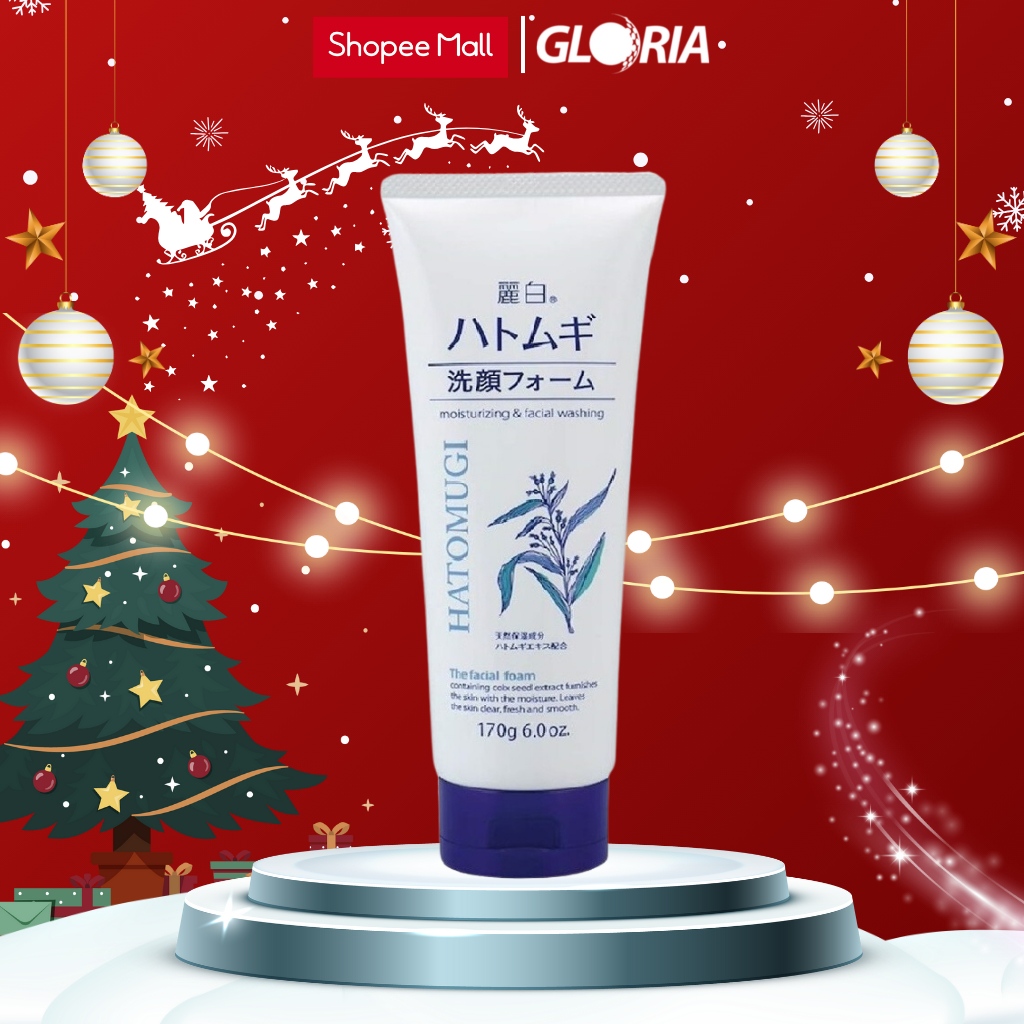 Sữa Rửa Mặt Làm Sáng Da Reihaku Hatomugi Facial Foam 170g