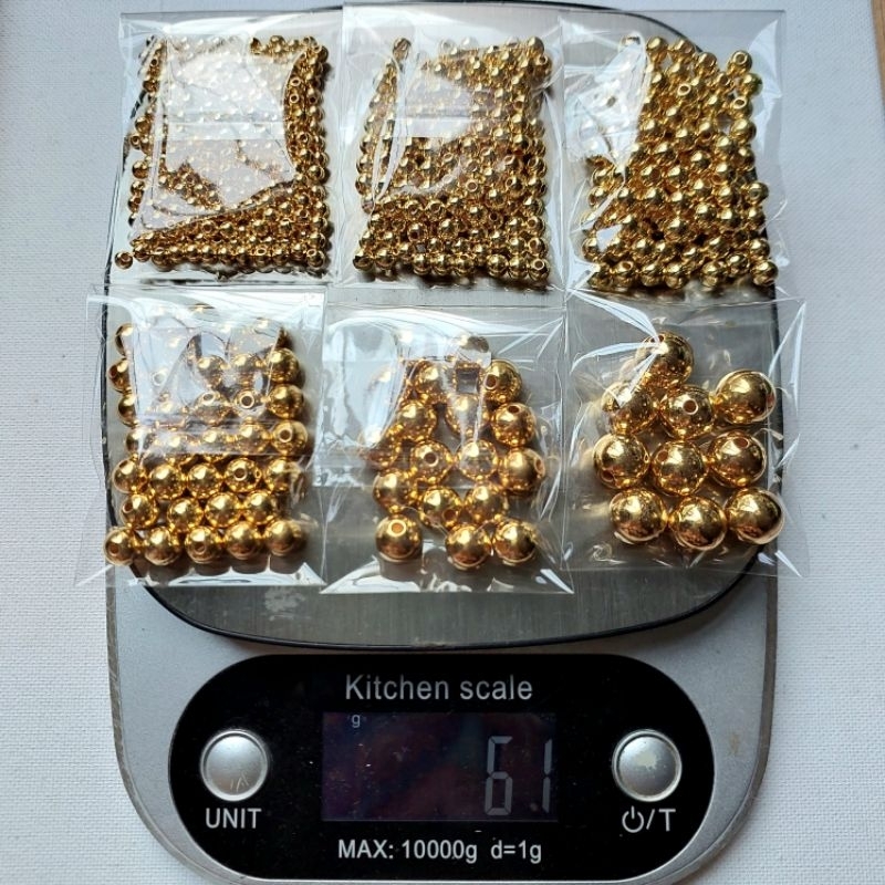 10gr Hạt Bẹt Tròn Nhựa ABS Xi Màu Kim Loại Sáng Bóng 4mm; 5mm; 6mm; 8mm; 10mm; 12mm