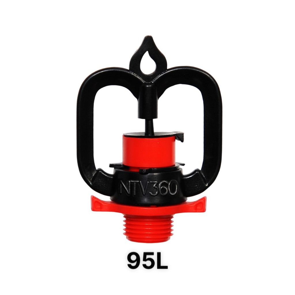 Béc tưới sầu riêng, Béc tưới cây ăn trái, Béc chụp xoay NTV360, Béc thân xoay