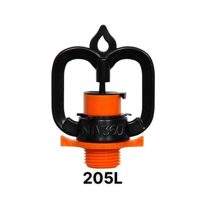 Béc tưới sầu riêng, Béc tưới cây ăn trái, Béc chụp xoay NTV360, Béc thân xoay