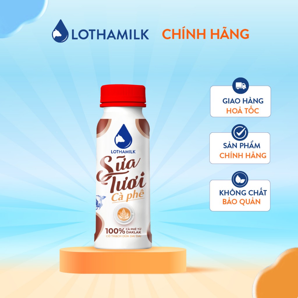 Sữa Tươi Cà Phê Thanh Trùng Lothamilk chai 250ml